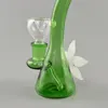 5,5-inch mini-waterpijpbong met een dikte van 4 mm, een verbinding van 14 mm en een booreiland-recycler voor soepele hijsjes