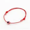 Lucky Red Wax Cord String Evil Eye Justerbart Armband för Kvinnor Män Rope Chain Red Bracelets