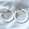 2021 AOMU Fashion Simple Cute Resin Geometry Round Transparent Hoop Earrings for Women Girl Ear Jewelry Brincos