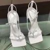 New Designer Sandals Luxury High Heels Women Flip Flop T-strap Sandals Fashion Party Slippers Supermodel Catwalk Shoes High Heels