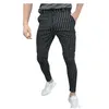 Trainingshose für Herren, lässig, schmale Passform, schmal, Business-Anzug, Anzughose, Slacks-Hose, Schwarz, Herren-Sweatpant213I