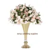 NUOVO! mental Centrotavola per matrimonio moderno con supporto alto Supporto per fiori da matrimonio in oro senyu0141