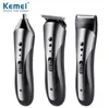 Kemei marka 3 1 Elektrikli Saç Kesme Makası Burun Sakal Düzeltici Tıraş Pro Saç Kesme Makinesi Ile 4 Combs KM-1407