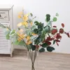 DIY plantas artificiais França Eucalyptus folha elegante Dinheiro casamento Decoração Simulação planta viva Falso Decoração do quarto