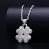 Fashion- $ & Symbol diamonds pendant necklaces for men luxury dollar crystal alloy zircons pendants necklace 3 colors gold silver rose gold