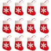 12st Jul Xmas Dekor Kökspläskor Hållare Pocket Cutlery Package Lovely Christmas Hat Storage Tool Enfeites Present