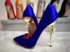 Nouveau Designer Femmes Chaussures À Talons Hauts Sexy Rouge Balck Bleu Royal De Mariage Chaussures De Mariée 2019 Summer Prom Party Wear