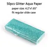 Glitterbakgrundspapper för 11x5 cm glidfodral Professionella förpackningstillbehör för ögonfrans case9293170