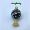 DHL !!! 28MMOD US Color Wig Wag Glass Bubble CARB CAP UNIKT Glas Bubble Cap Universal Caps för Flat Top Quartz Banger Dab Rigs