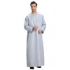 Мужчины с длинным рукавом мусульмана Jubba Thobe Mid Восточный арабский халат платье сплошной плюс размер исламская одежда мужчины Thobe Jubba бесплатная доставка