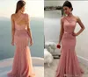 2019 Date Chic Une Épaule Blush Rose Robe De Bal Sans Manches Longues Vacances Formelles Porter Graduation Robe De Soirée Sur Mesure Made277Q