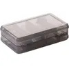 Caja de joyería de 10 rejillas de almacenamiento de plástico, caja de pastillas de doble capa, contenedor con compartimento para cuentas, anillo, pendiente, caja ZC1777