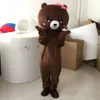 Halloween Brown Bear Mascot Kostym Toppkvalitet Vuxen Storlek Tecknad Glad Teddy Bear Christmas Carnival Party Kostymer