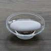 Wholesale Soap Dish Round Glass Storage Box Clear Holder Accessories For Shower Bathroom Hotel F3106