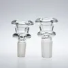 Les plus récents bols d'écran en verre de fleur de glissière de forme de diamant de conception pour des conduites d'eau en verre et des bols fumeurs de bangs taille commune 18.8mm / 14.4mm