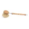 Natural Wooden Long Handle Pot Brush Kitchen Pan Dish Bowl Washing Cleaning Brush Household Cleaning Tools WCW941