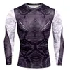 New Designer Mens Compression T Shirts Men Gyms Tight Undershirt Workout Tee Tops Snake Print Tshirt Muscle Fitness Shirt Men Rashgugard