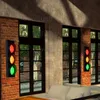 Iron Wall Lamp Traffic Light Red Yellow Green Remote Control Living Room Restaurant Cafe Bedroom Hotel Hall Vintage Industrial Lighting
