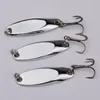 10pcslot 457cm 678g Silver Spoons Metal Baits Lures 8 Treble Hook Fishing Hooks Fishhooks Pesca Tackle K0031032823