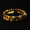 2PCSET NATIRE TIGER EYE Lear Beads Set Jewelry for Men and Women Material Material Material Strap Associory Gift Valen8927040