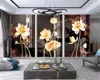 Custom Floral Wallpaper 3D High Definition Vacker Lotus Digital Utskrift HD Dekorativ Vacker Bakgrund