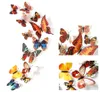 48 adesivi murali stereo con farfalla colorata simulazione 3D adesivi decorativi per soggiorno camera da letto TV sfondo muro