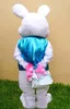 2018 heißer Verkauf Osterhasen-Maskottchen-Kostüme Halloween-Karikatur-erwachsene Größe weißes Plüsch-fantastisches Partykleid