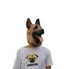 Masque de chien tête masque complet Halloween mascarade déguisement fête Cosplay Costume police animal berger allemand masque en latex T206116007