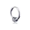 Rostfritt stål hoop örhängen punktering silver svarta ringar örat modesmycken för män kvinnor gåva
