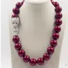 Stor 20 mm äkta Red South Sea Shell Pearl Necklace 19 "