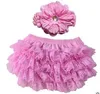 Baby Kläder Tjejer Tutu Pettiskirt Lace PP Shorts Briefs Toddler Fashion Bloomer Diaper Cover Boutique Ruffle Bread Pants Understöd BYP4592