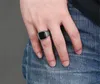 Fashion jewelry Classical Men Ring classical Black agate desinger Rings Luxury Rings Punk stainless steel Trendy hip hop male ring