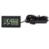 Mini Mini Higrômetro Digital Termome Medidor de umidade Tester Term) Sensor de umidade interna LCD Display com cabo de 1,5m