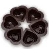 De alta qualidade dly 25 * 25 * 4.5cm 136g forma de coração silicone molde de silicone molde de cozimento ferramentas Bakeware fabricante de molde Promotion