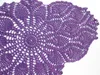 Lila virka doily, ovala virkade applikationer virka ovala spets doily, violett, spetsdoilies, storlek - 20 "x 11"