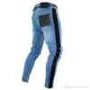 Pantaloni jeans denim casual da uomo nuovi estivi pantaloni lunghi hip-hop a righe jeans skinny streetwear S-3XL2868