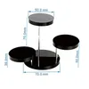 2Pcs / Lot Acrylic 3 Layers Round Plate Easy Clean Organizer Earring Ring Holder Desktop Jewelry Display Bracelet Stand Necklace