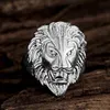 Whole2020 Gold Silver Color Lion 039s Head Men Hip Hop Rings Fashion Punk Animal Shape Ring Male Hiphop Jewelry Gift5551902