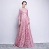 2019 elegante laço vestidos de dama de honra batida vestido de convidado de casamento lace-up de volta damas de honra vestido forma formal vestido de honra