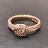 Authentic 925 sterling sterling anelli di nozze set scatola originale per Pandora 18K oro rosa scintillante anello nodo nodo