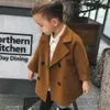 Nieuwe fashiontoddler baby jas kinderen herfst winter warme jongens kinderen lederen bovenkleding fleece toddler jongen jas voor baby's