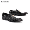 Batzuzhi Designer's Handmade Men's Shoes Luxury Formal Men's Leather Dress Shoes Black Soft Leather Business Shoes Men Zapatos