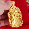 Vintage Buddha Pendant Necklace Rope Chain 18K Yellow Gold Filled Buddhist Beliefs Womens Mens Jewelry Gift