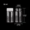 15 pieces 50ml 37*70mm Glass Bottles with White Plastic Caps Spice Bottles Container Candy Jars Vials DIY Craft for Wedding Gift