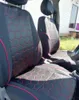 Housse de siège de voiture universelle siamois en cuir Pu Double sièges avant couvre raccords berlines Auto intérieur accessoires protecteur F-06238r