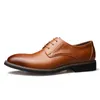 Vente chaude En Cuir Brogue Robe Hommes Chaussures À Lacets Italie Rétro Affaires Appartements Formels Chaussures De Mariage Pour Hommes Bout Pointu Chaussures De Fête De Haute Qualité