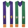 1pc Heilige Religion Kirche Geistliche Reversible Stola Priester Vogelkreuz gestickt gestohlen grün lila hohe Qualität schneller Versand