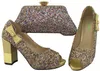 Hot Sale Designer Purple Party Shoes Women Pumps with Rhinestones Heel 9.5CM African Shoes Match Handbag Set for Dress