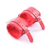 1Pair Pu Leather Handcuffs Fetisch Bondags Restraints Wrist Hand Muffs For Par For Party Favor Supplies1586114