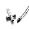 6pcs lots Titanium Steel Openable Perfume Bottle Rope Pendant Necklace Pet Urn Box Pendant For Men And Women Accessories T-65219P7054818